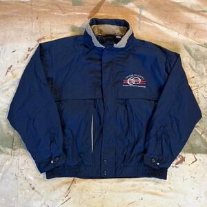 Vintage boxy essential navy blue windbreaker jacket Size XXL